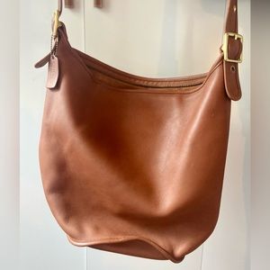 Brown Leather Coach Duffle 16 Bag